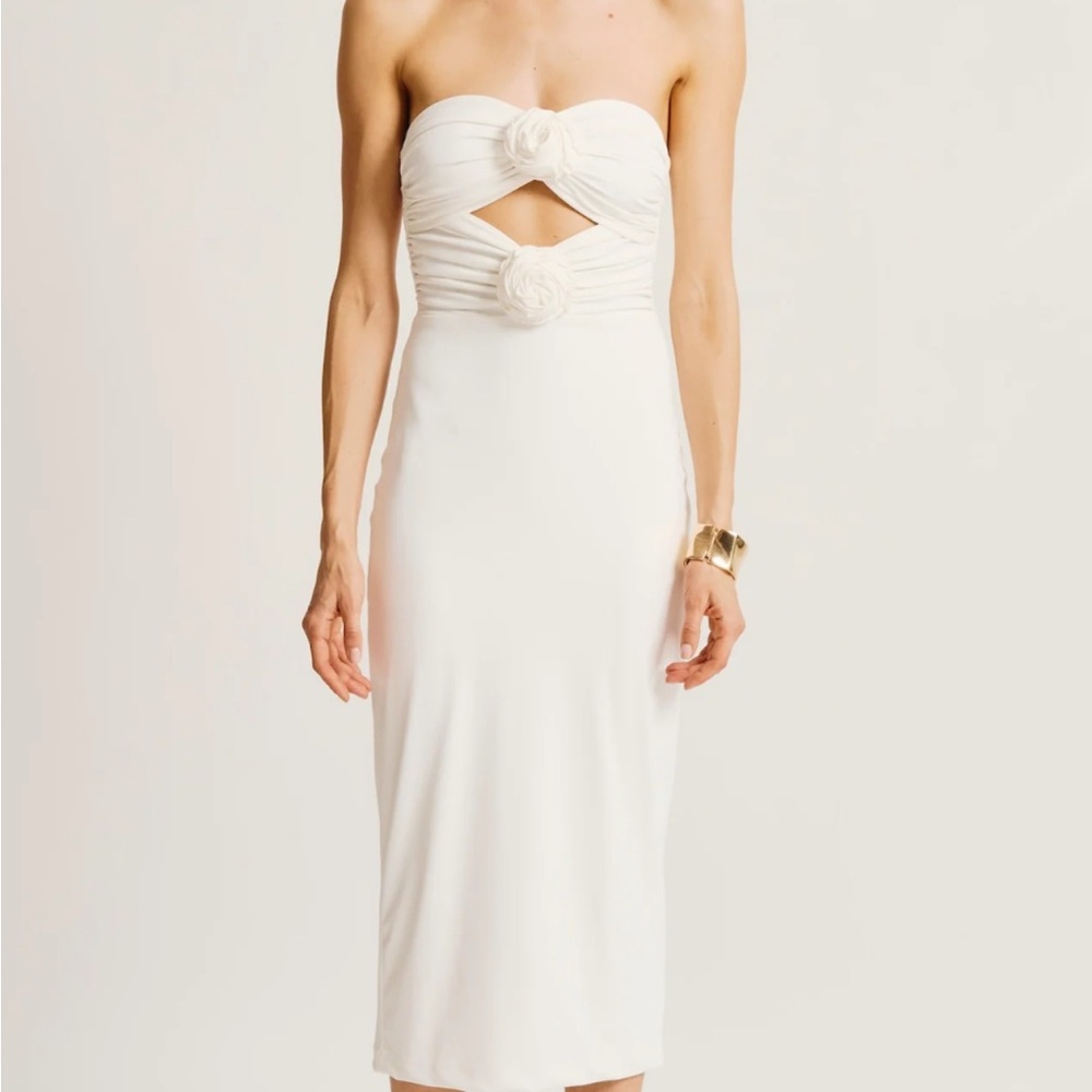 NWT TORN by RONY KOBO - US XS Selena Dress - Elegant White Strapless Dress
